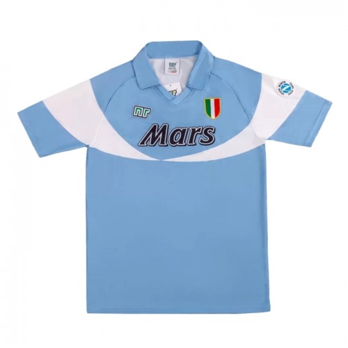 Dresovi SSC Napoli 1990-91 Domaći Retro - Kratki Rukavima Dresovi SSC Napoli 1990-91 Domaći Retro - Kratki Rukavima